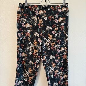 ARIANNE Printed Black and Floral Skinny Pant